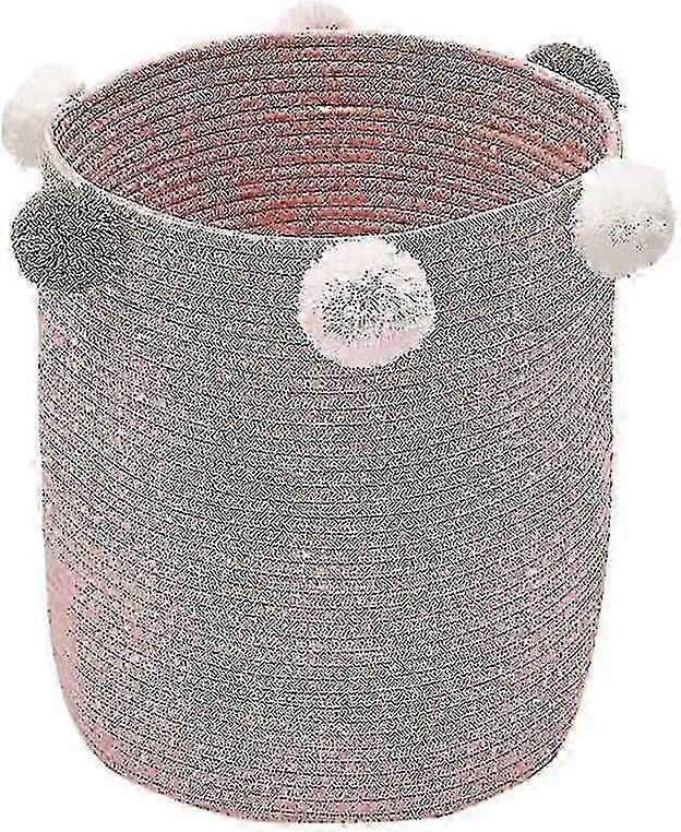 Durable Pink Laundry Hamper for Bedroom Clothes Storage 26-27s