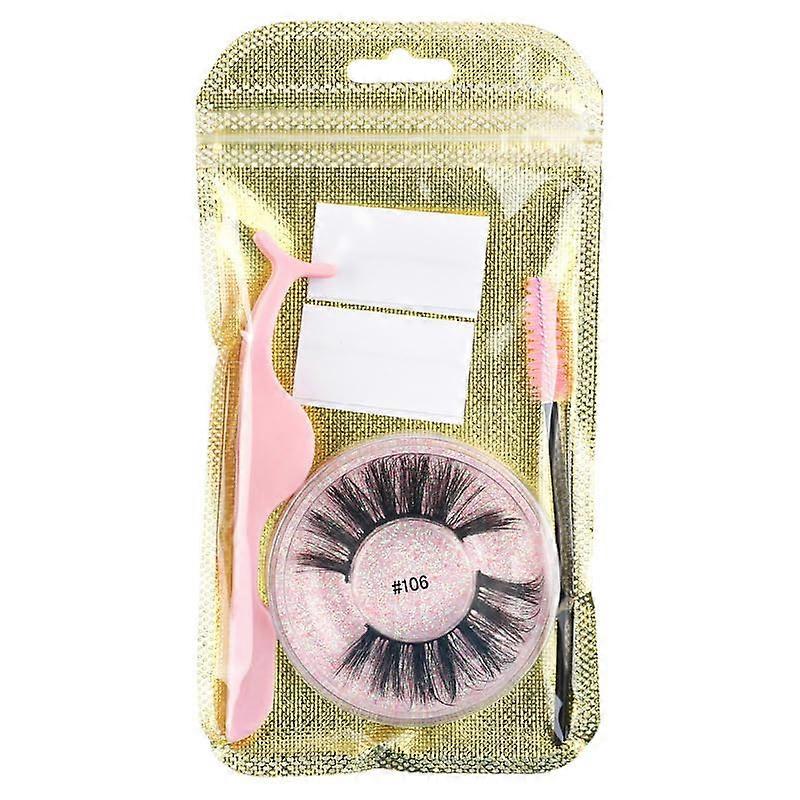 Glue Eyelashes Set with SelfAdhesive 3D Lash Extensions for Natural Lightweight Look