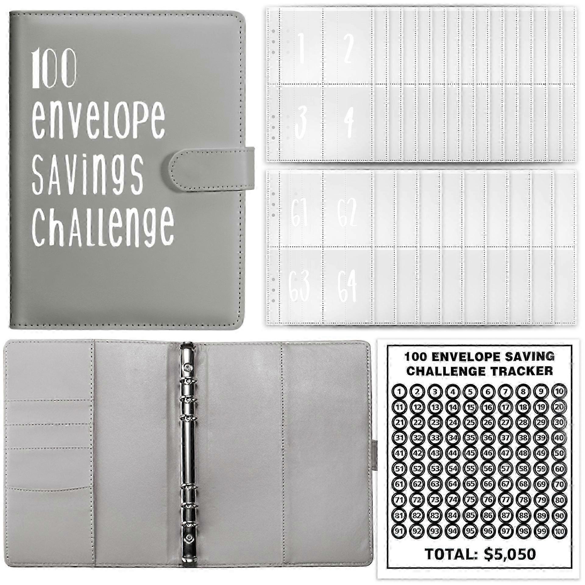 26-27 Binder For 100 Envelope Money Saving Challenge, 100 Envelope Challenge Binder