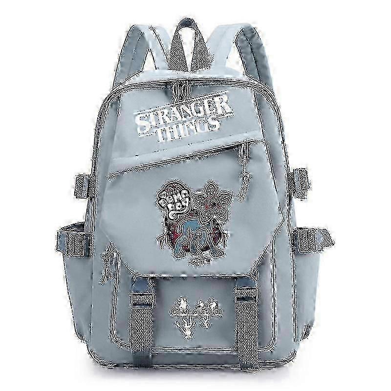 Stranger Things Print Backpack Teens School Bag Multi-functional Large Capacity Durable Material Multiple Colors 25-26