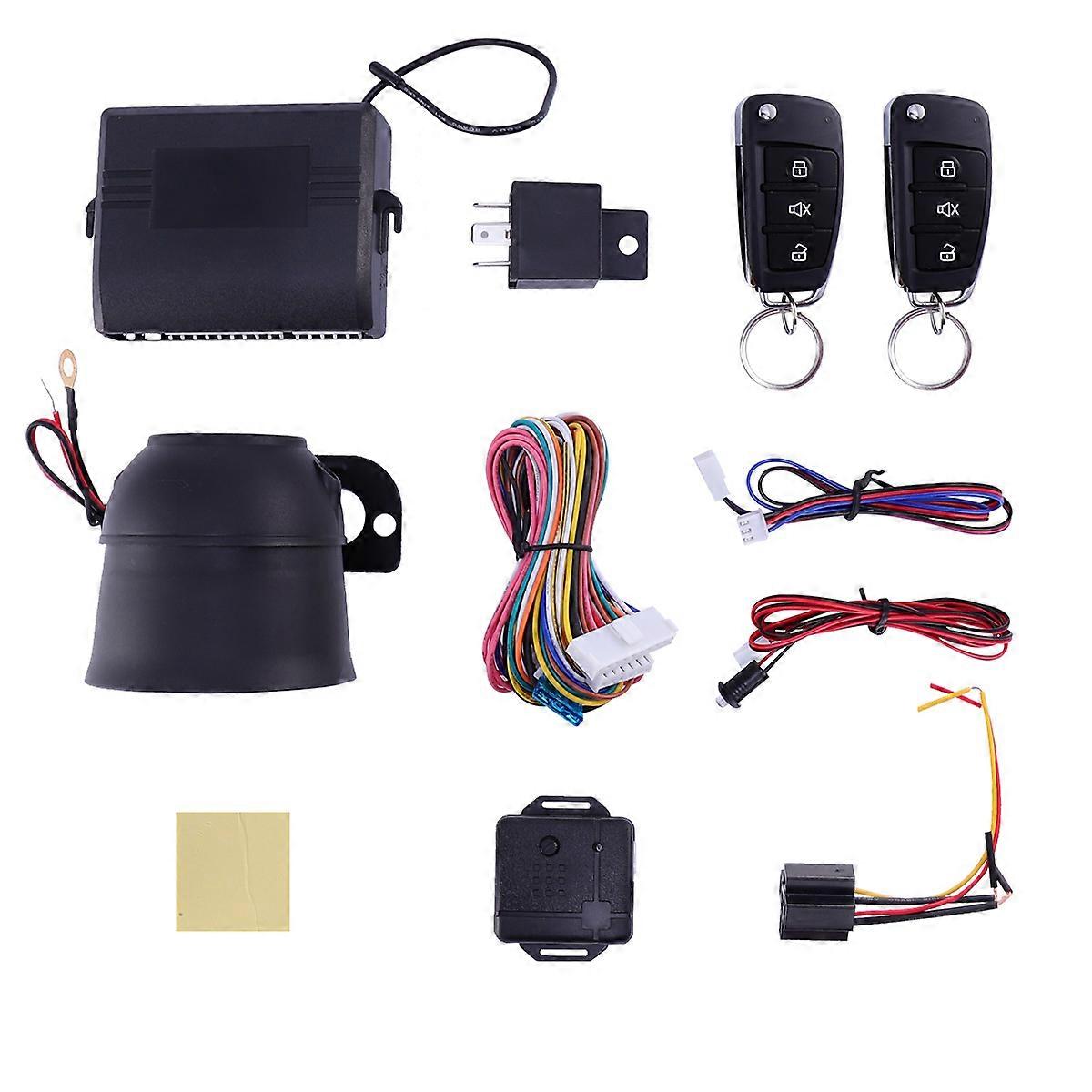 Remote Car Alarm Security Device 2Pcs Set for Auto Anti-Theft