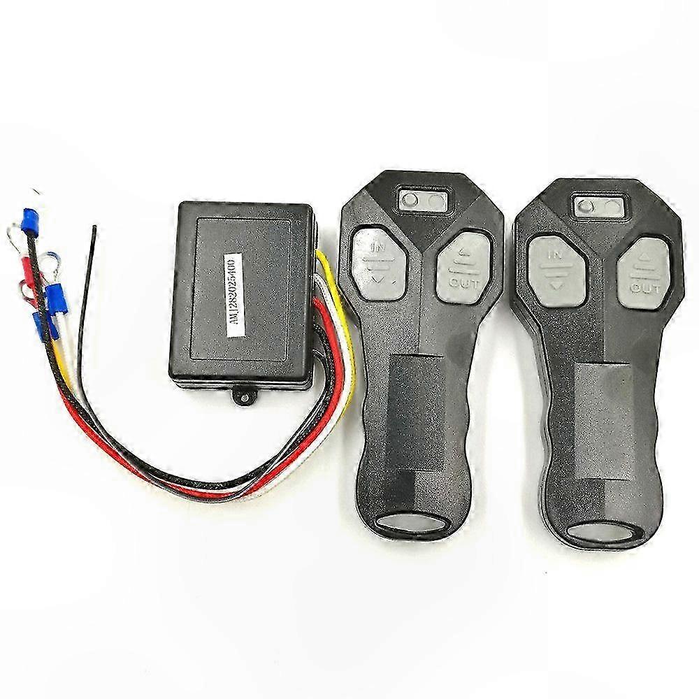 Wireless Vehicle Winch Controller with Dual Handsets and Paired Transmitters