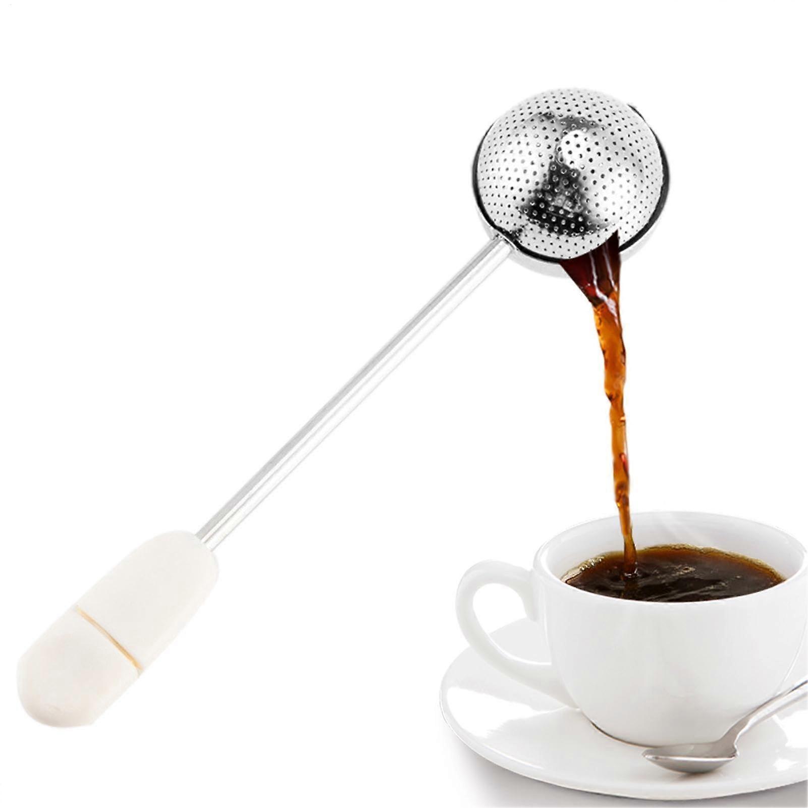 Stainless Steel Tea Infuser for Loose Leaf Brewing, Reusable RustResistant Tea Strainer White