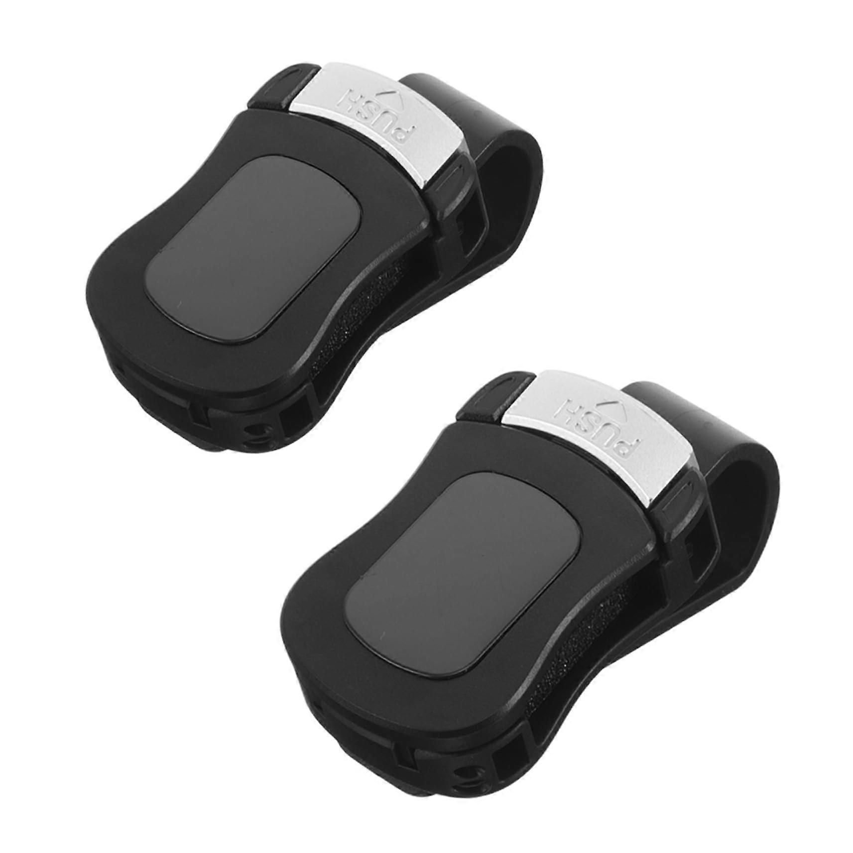 2pcs Car Sunglass Holder with Scratch Padding, Universal Visor Glasses Clip Organizer