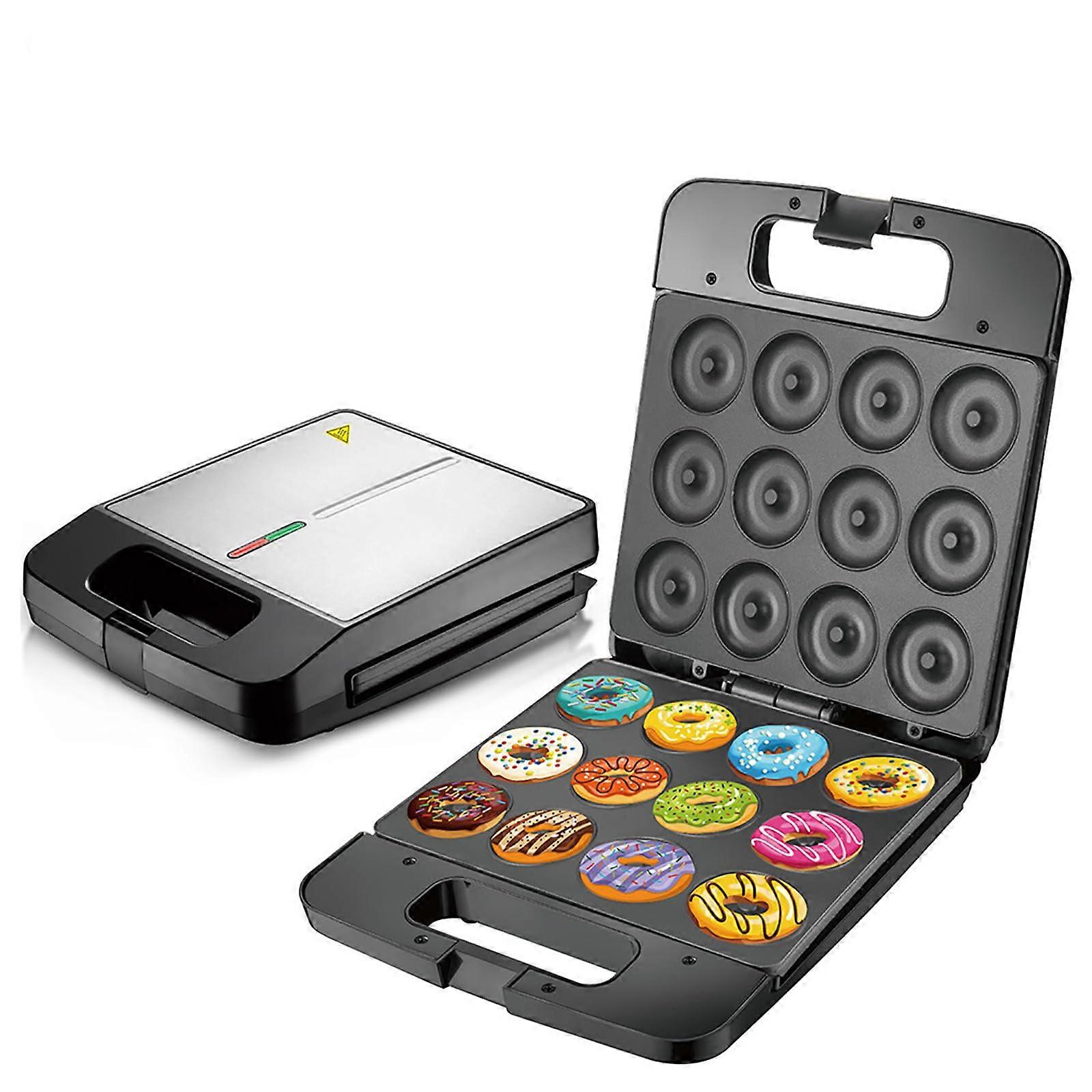 Mini Donut Maker 1400W 12Cavity Electric Donut Maker with Nonstick Surface and DoubleSided Heating