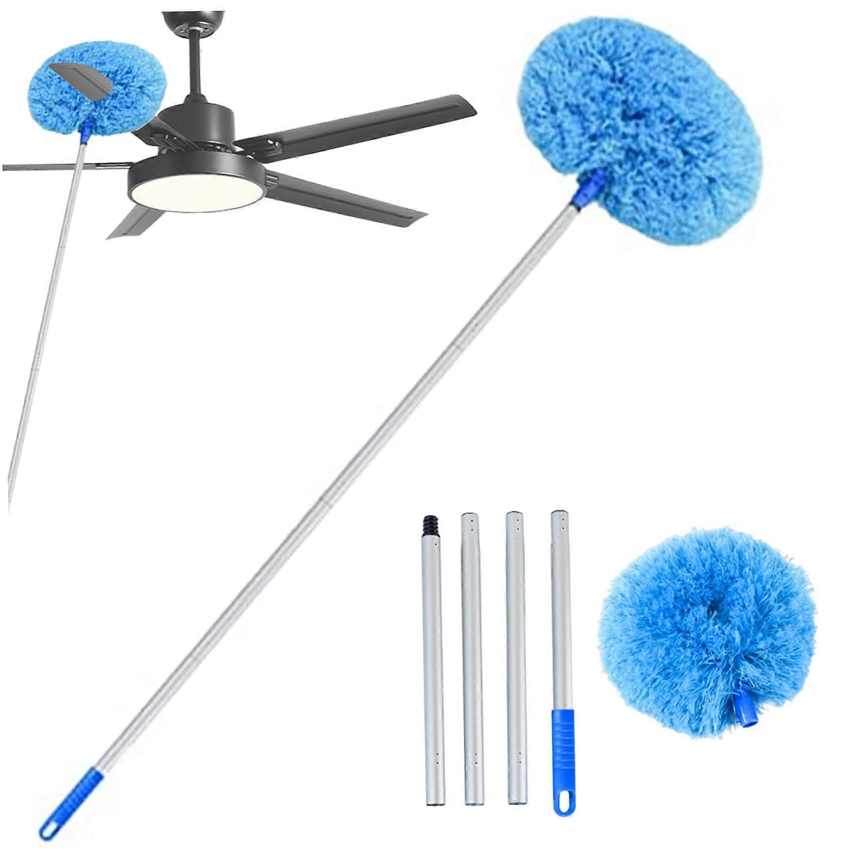 Ceiling Fan Duster with 55 Inch Extendable Handle, Detachable Microfiber Head for  Ceilings Cobwebs