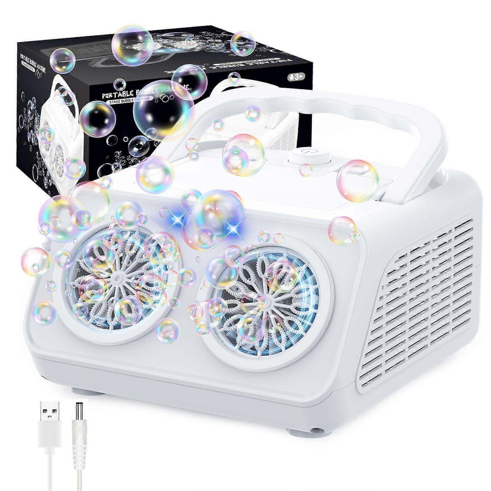 Automatic Bubble Machine 553White for Kids and Parties with Continuous Bubble Flow