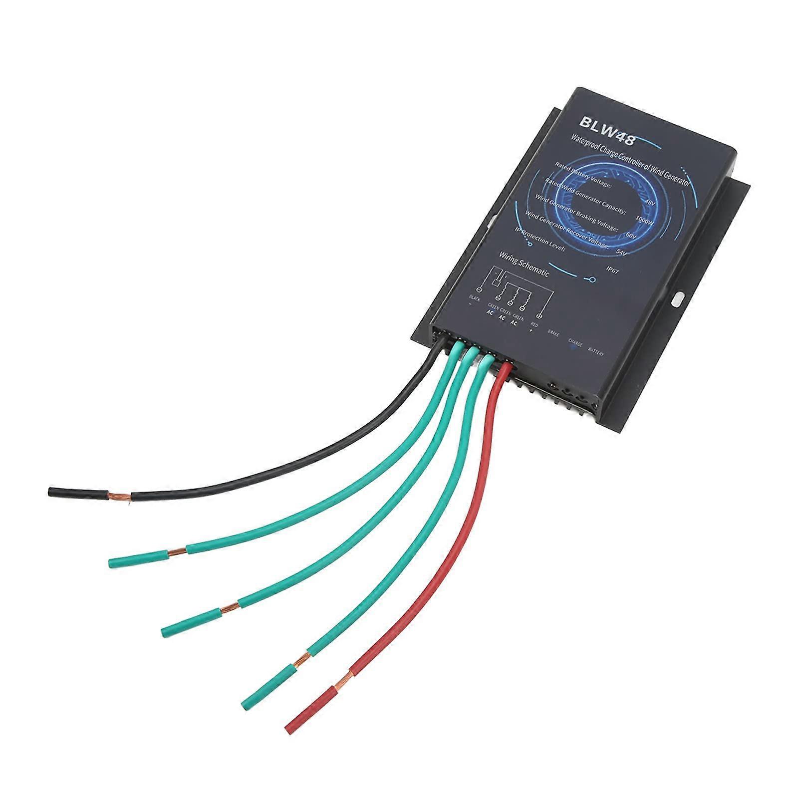 48V 1000W Wind Charge Controller with Automatic Battery Protection and IP67 Waterproof Design