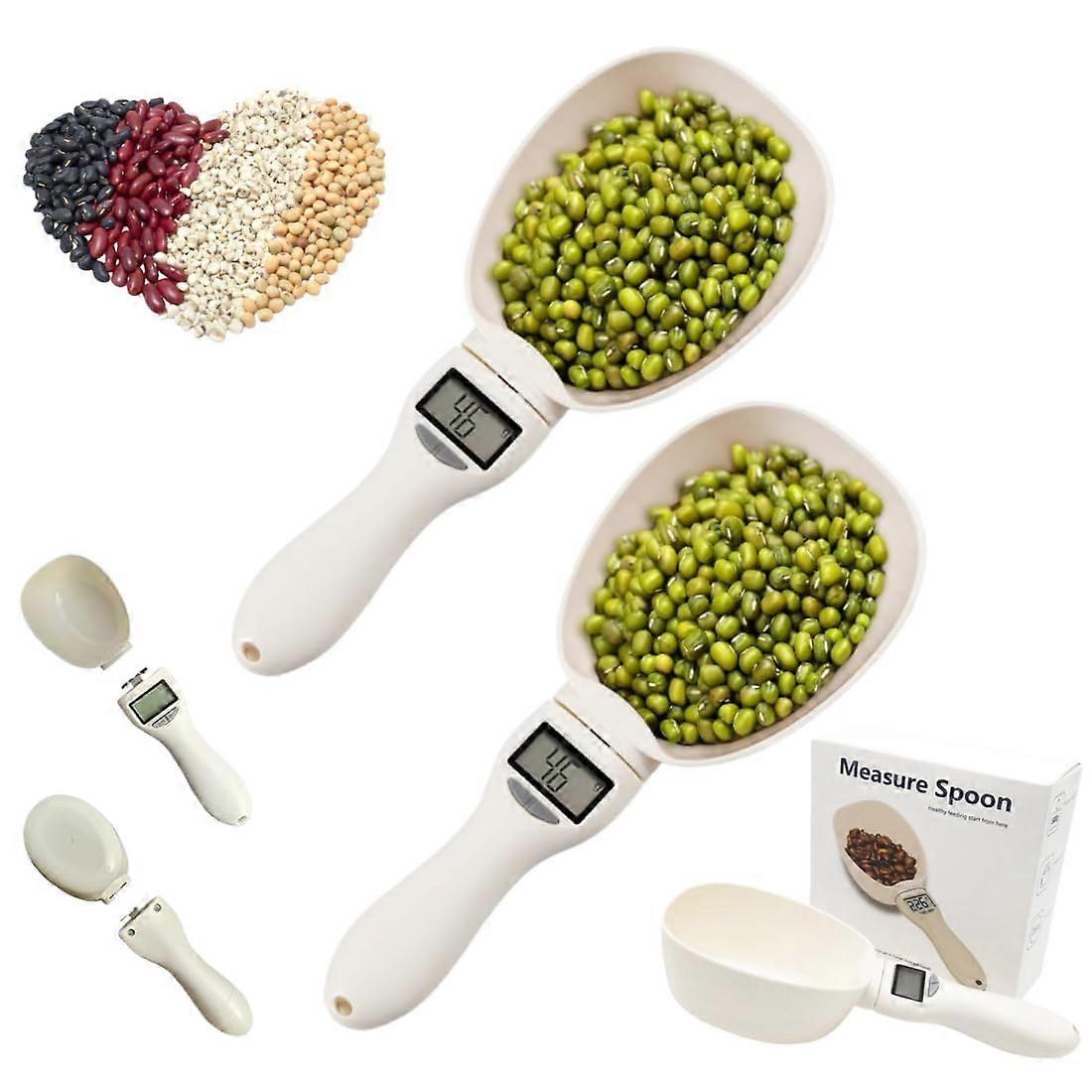 Digital Measuring Spoon with LCD Display,  Precision Electronic Spoon Scale, MultiUnit, 2PCS