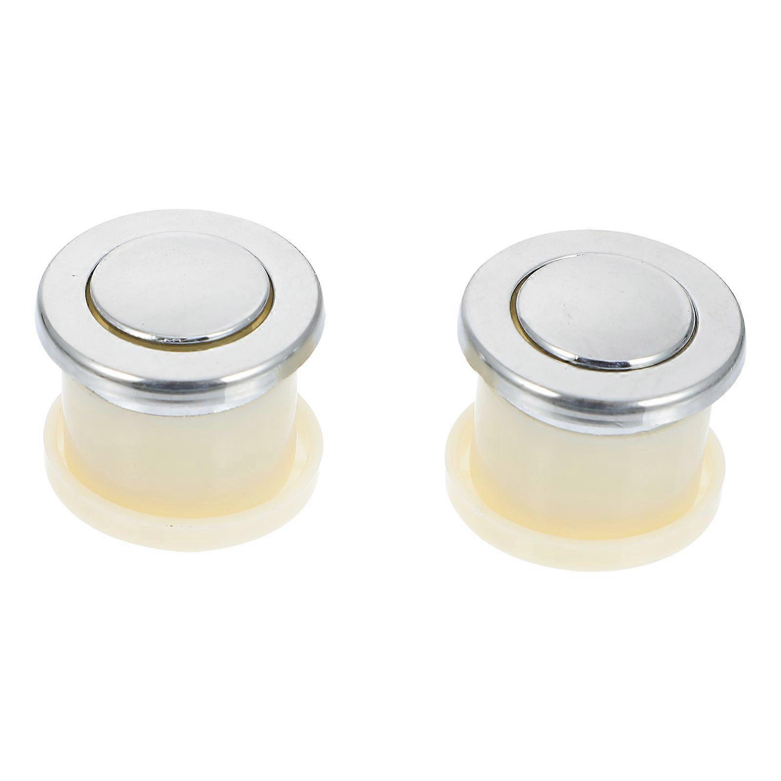 2pcs Retractable Furniture Spring Knobs Embedded Hidden Drawers Knobs Cabinet Hanldes