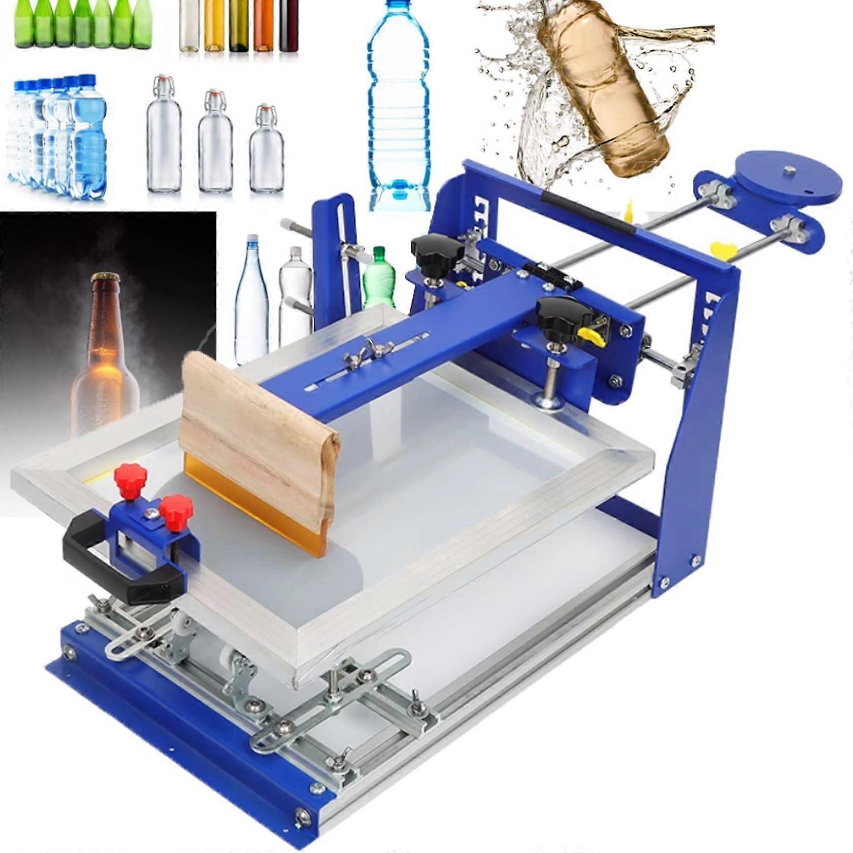 Curved and Cylinder Screen Printing Machine for 6.7in Conical or Cylindrical Products, Precise Positioning