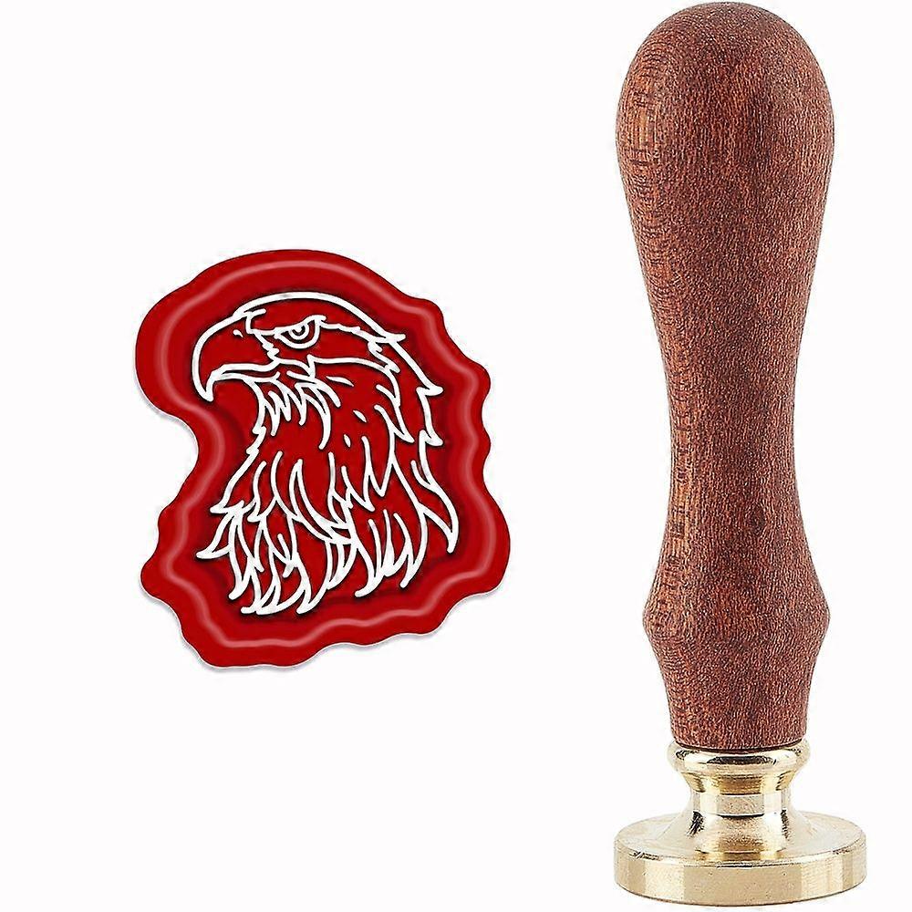 Wax Seal Envelope Gift Seal with Yellow Sandalwood Eagle Pattern 89~90mm