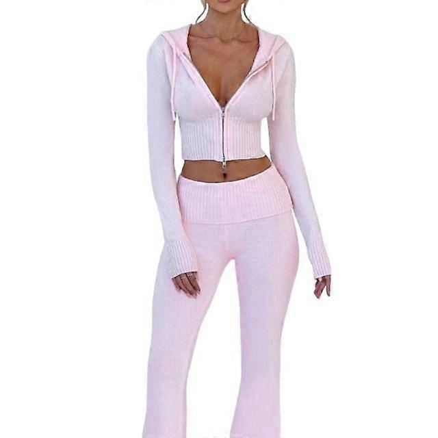 Women's Two Piece Hooded Top and Pants Set