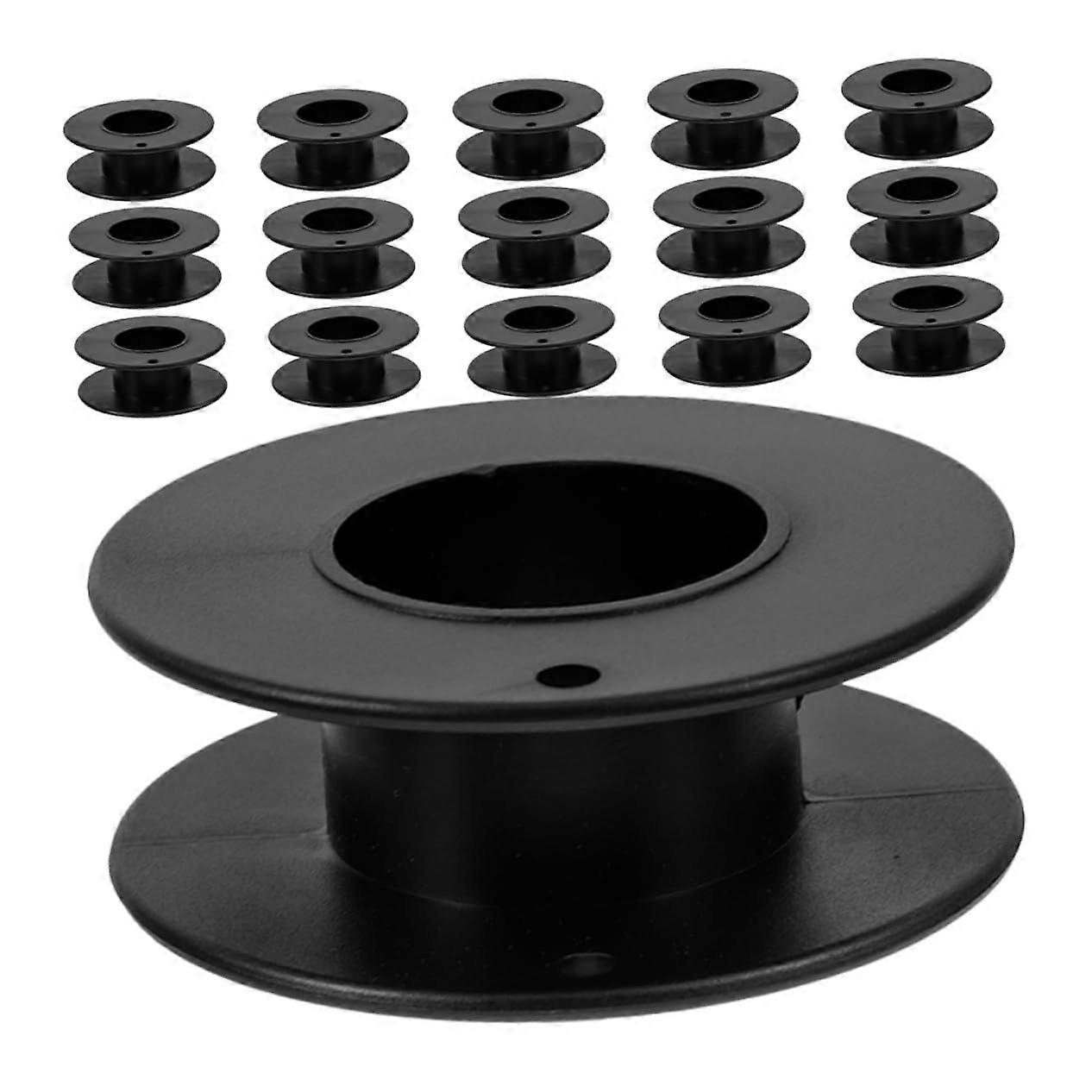 20pcs Durable Plastic Sewing Bobbins Empty Thread Spools for Embroidery Wire and Yarn Storage