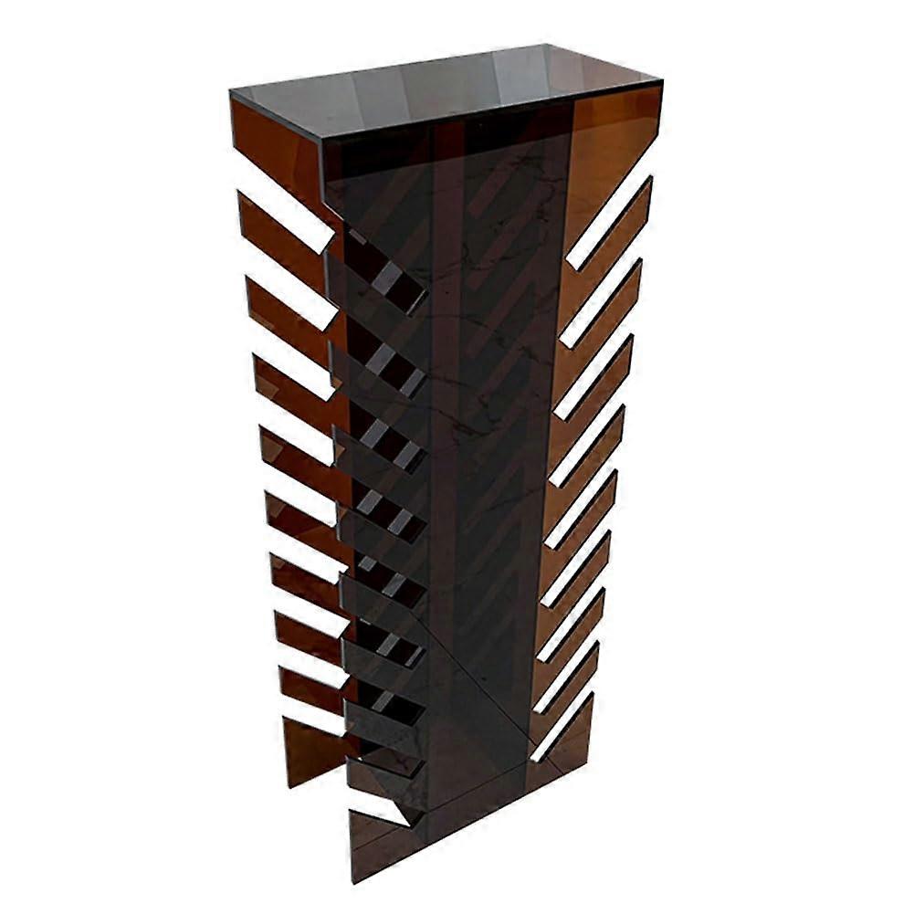 Floor Tile Display Stand with Multi Row Storage, SpaceSaving Organizer for Retail Samples Brown