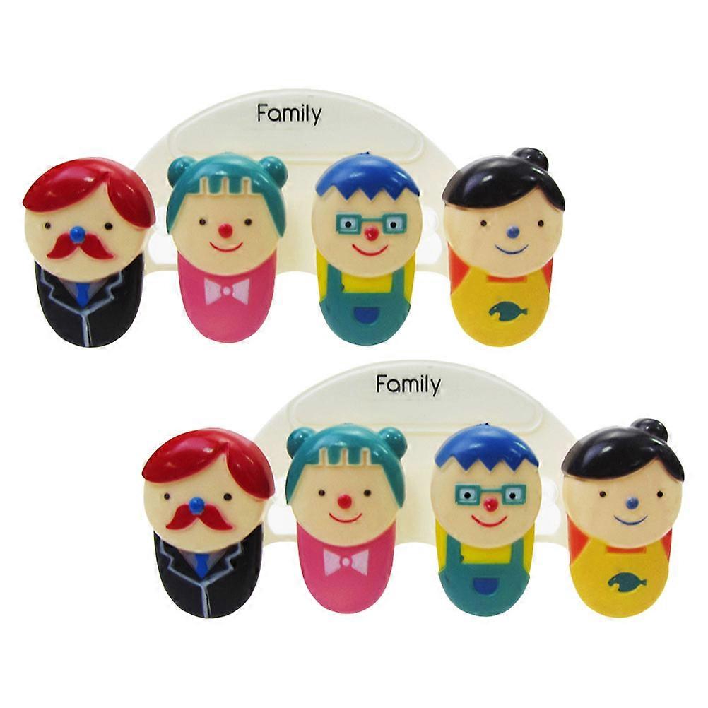 Wall Mounted Toothbrush Holder Cute for Bathroom Storage 8Pcs Set