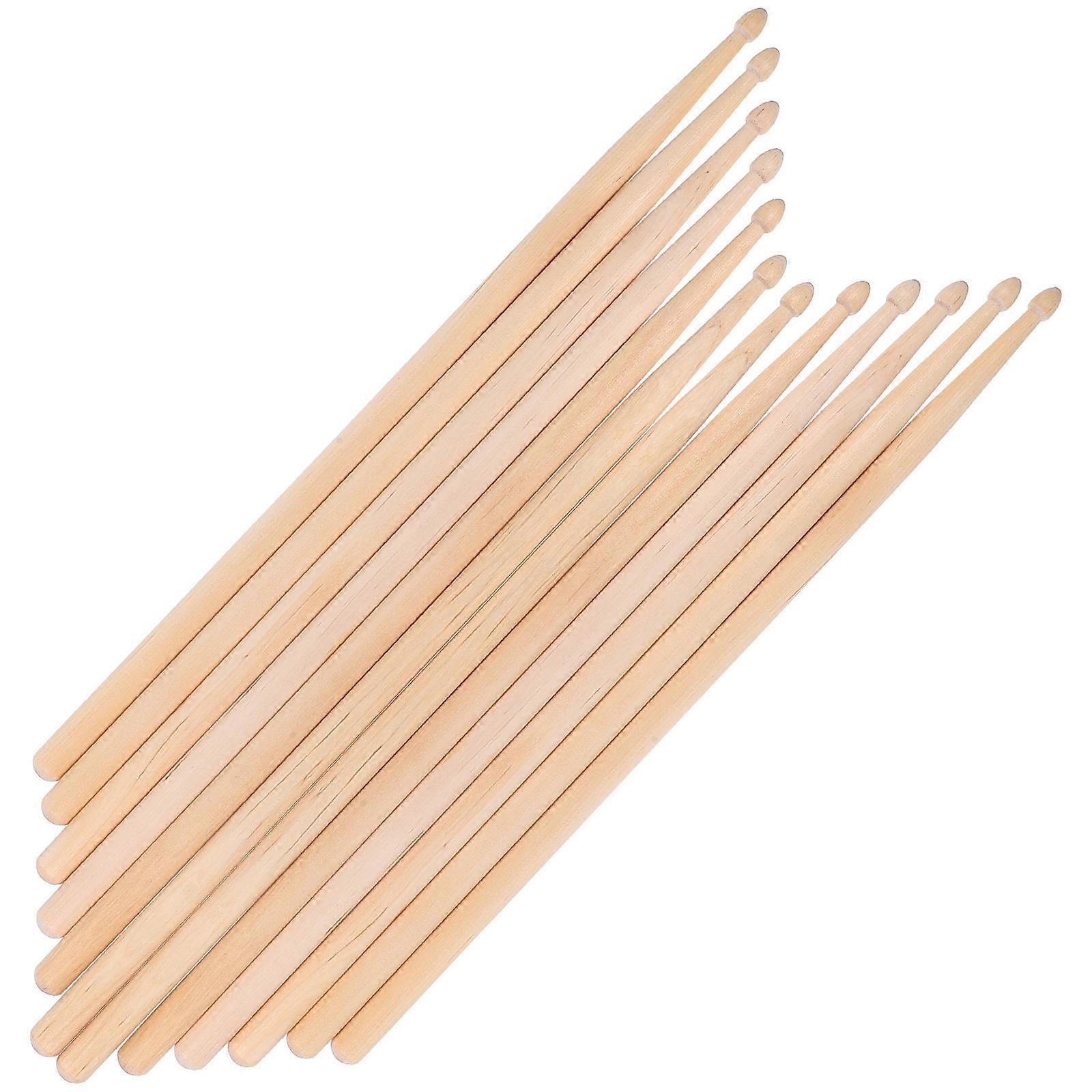 Maple Wood Drumsticks 6Pairs for Drummer with Durable Comfortable Grip