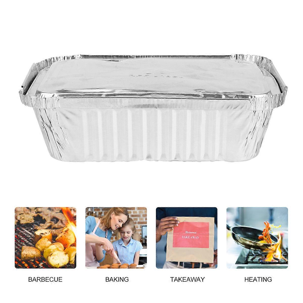 Foil Pans for Storage Use 20Pcs Silver Aluminum