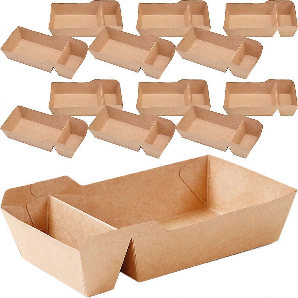 Snack Boxes Paper Snack Box for Storage Use 50Pcs Light Brown Paper Containers