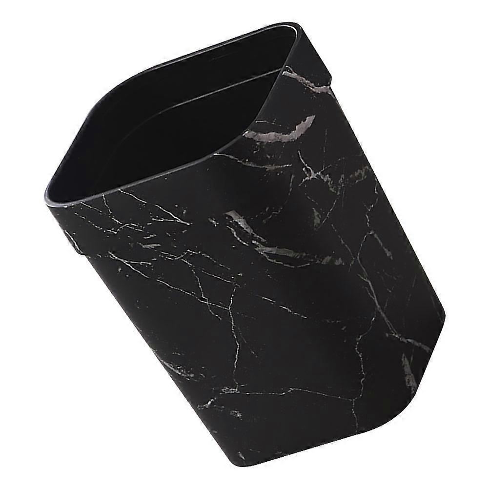 Square Garbage Container Trash Can for Storing Trash Black Plastic