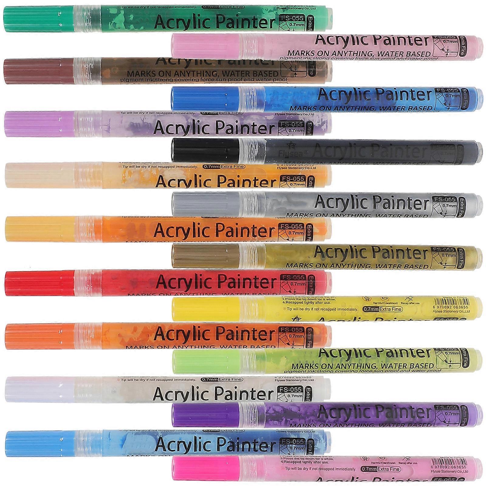 Acrylverfmarkers (1 doos, assortiment)