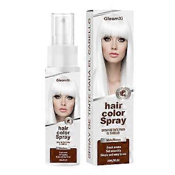 Gleamxi White Temporary Hair Spray Fashion Natural Color Party Stage Temporary Colorful Bright Hair