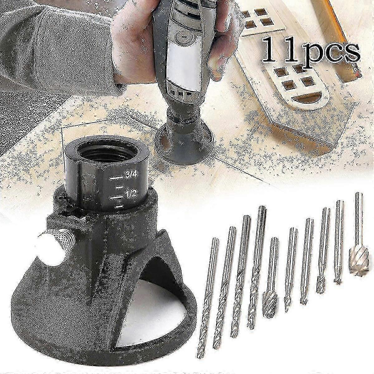 Dremel HSS Router & Drill Bit Cutting Guide Kit, Stable Rotary Tool Attachment for Precision Drilling