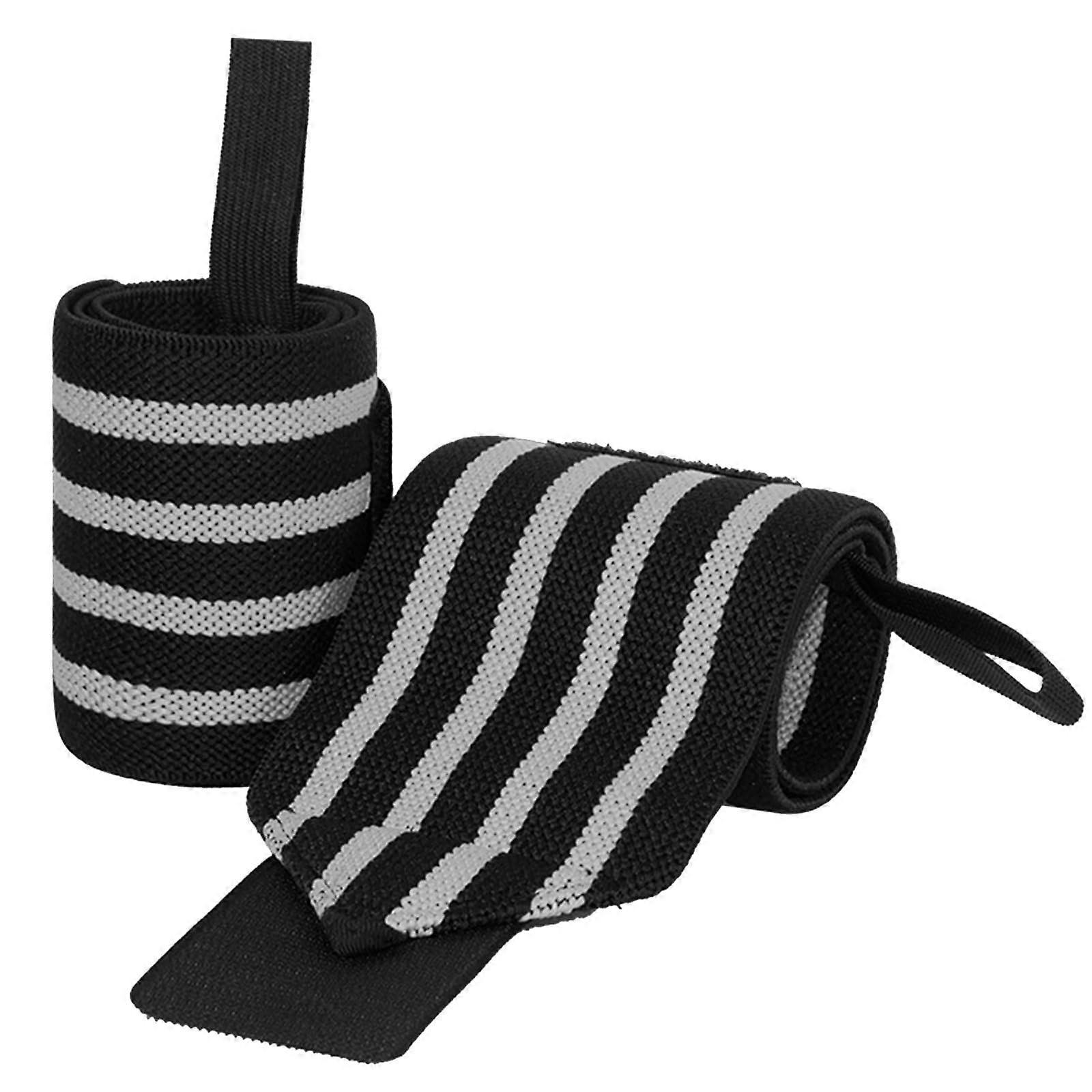 Wrist Straps with Thumb Loop for Weightlifting, Breathable Grip Support Wraps Grey