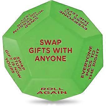 Oversized Christmas Gift Exchange Dice Game - 4 Inch Family Party Dice for Holiday Gift Swaps, Stocking Stuffers, Xmas Gatherings & Festive Fun