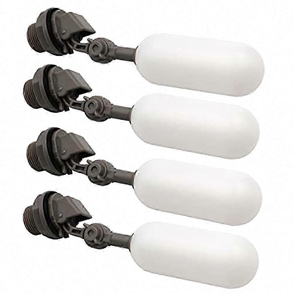 4-Pack 3/4 Inch Adjustable Float Valve with Plastic Filter for Water Tanks and Pools