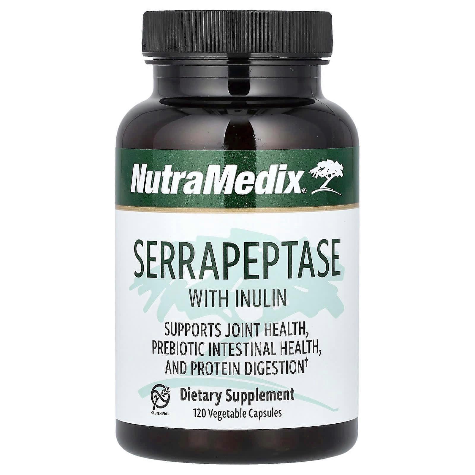 NutraMedix, Serrapeptase with Inulin, 120 Vegetable Capsules