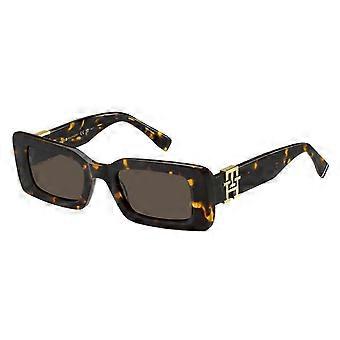 Tommy Hilfiger TH 2125/S 086/70 Vollrand-Sonnenbrille für Damen, rechteckig, UV3 Original