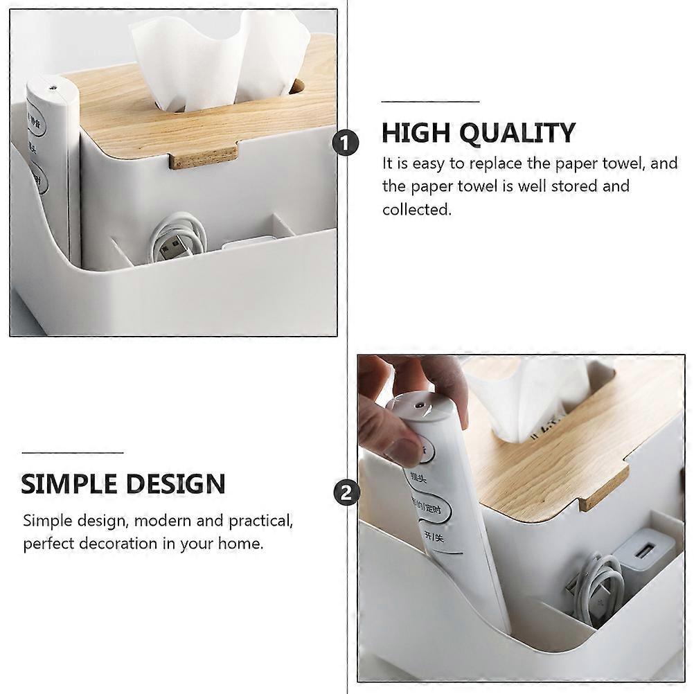 Plastic Napkin Container for Storage 1Pcs Multi-Purpose Tissue Box White