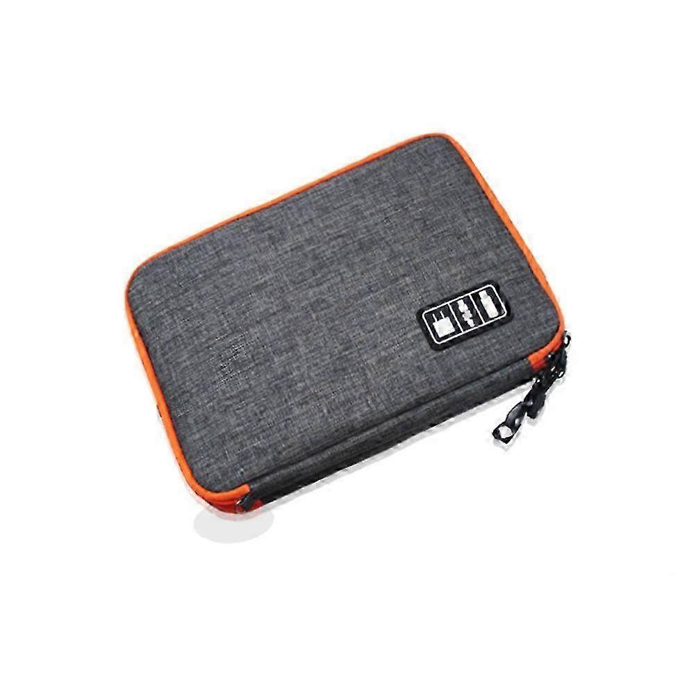 USB Cable Pouch Digital Accessories Organizer for Storage Use Double-Deck Bag