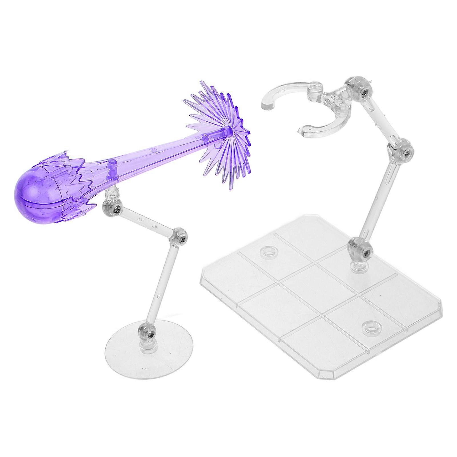 Adjustable Action Figure Stand for Display 2Pcs Purple Plastic Holder