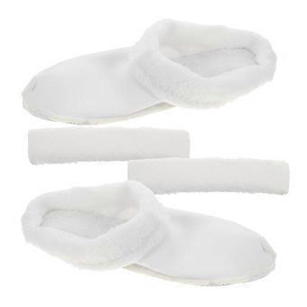 White Plush Clog Liner for Winter Warmth 2Pairs Removable Shoe Inserts