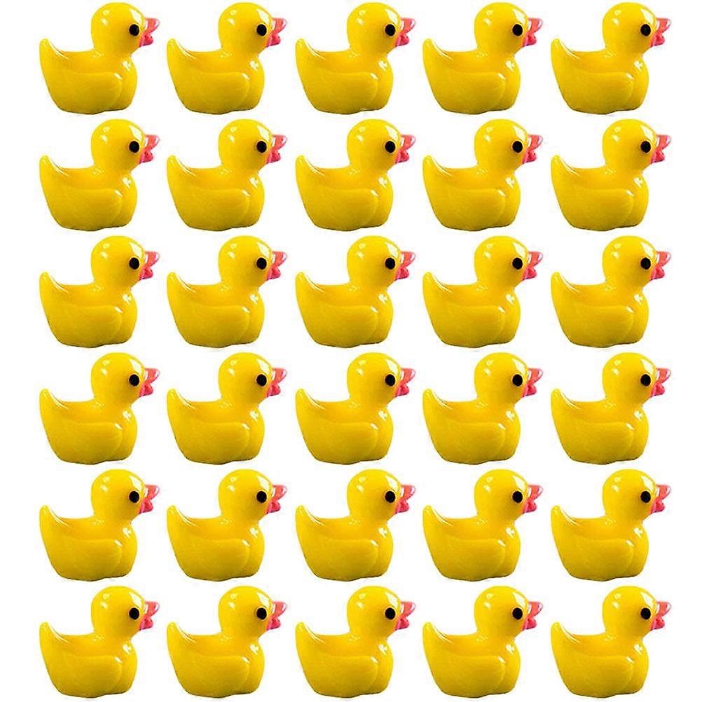 100Pcs Desktop Duck Figures Multi-function Mini Figurines Decorative Mini Figures