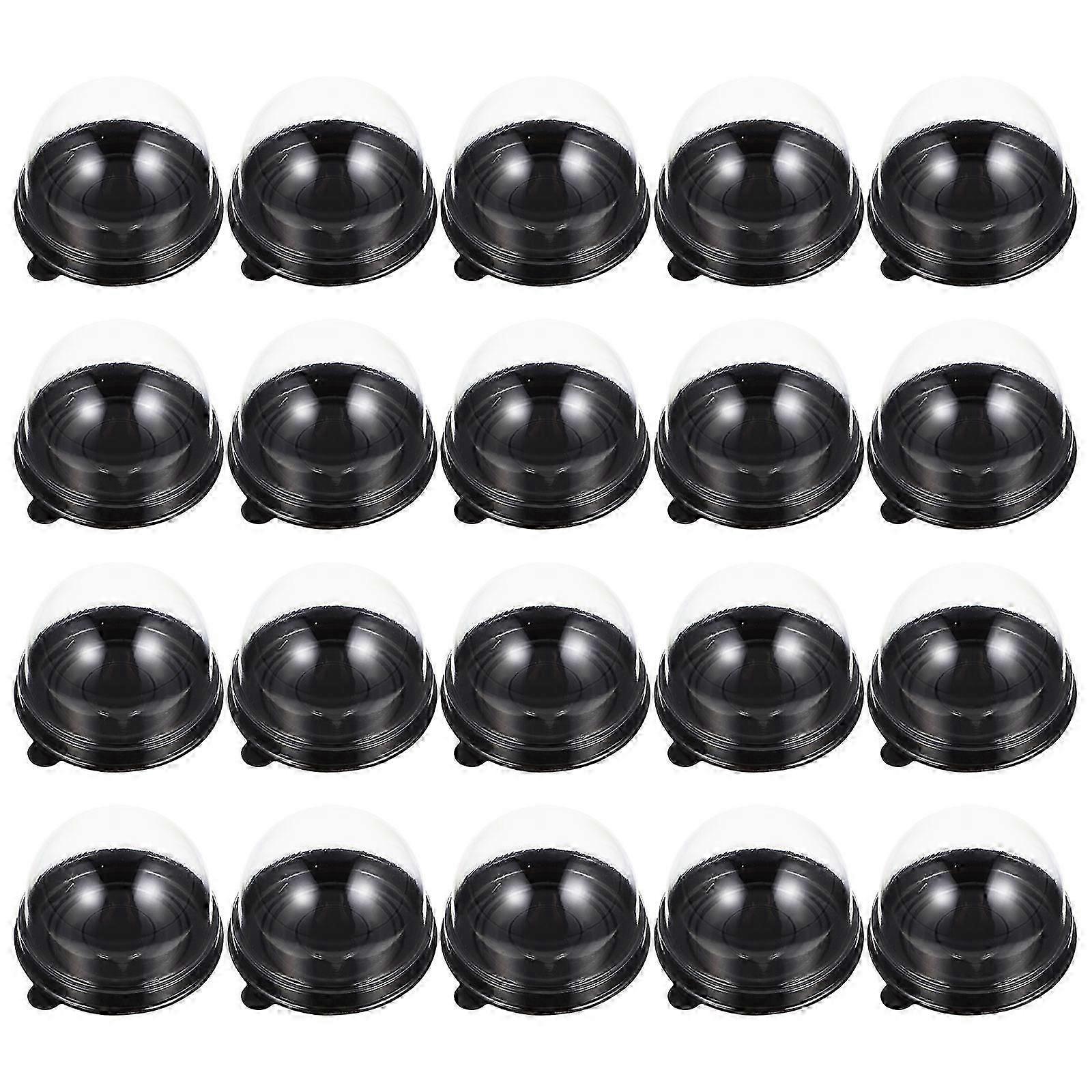 Creative Cupcake Packaging Boxes with Premium PE Material for Storage Use Black 50pcs