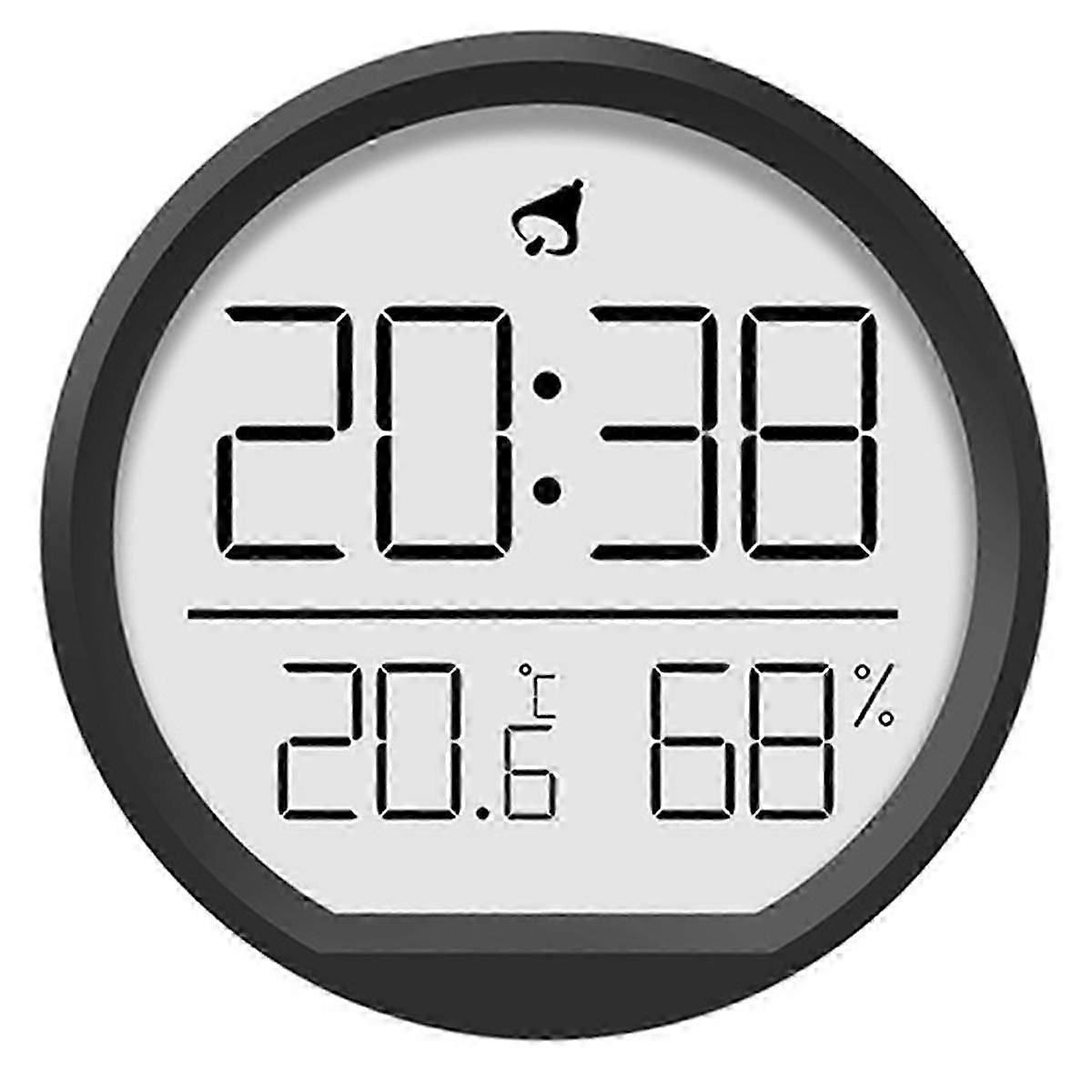 LED Digital Wall Clock Temperature Humidity Date Display Electronic A