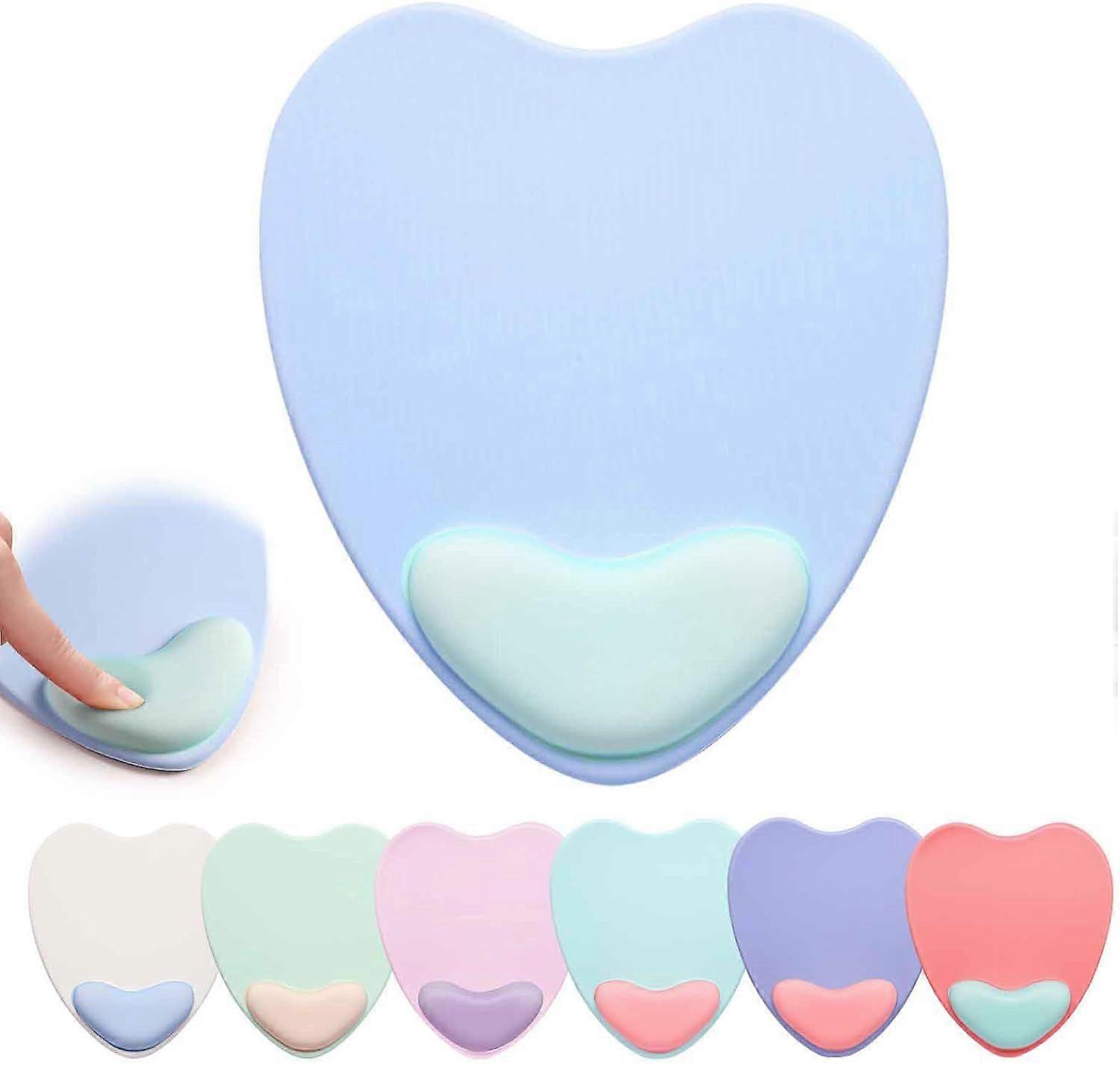 Mouse pad with wrist rest set (sky blue)