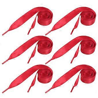 6Pairs Colorful Creative Shoe Ties Satin Shoe Straps Chic Shoe Accessories