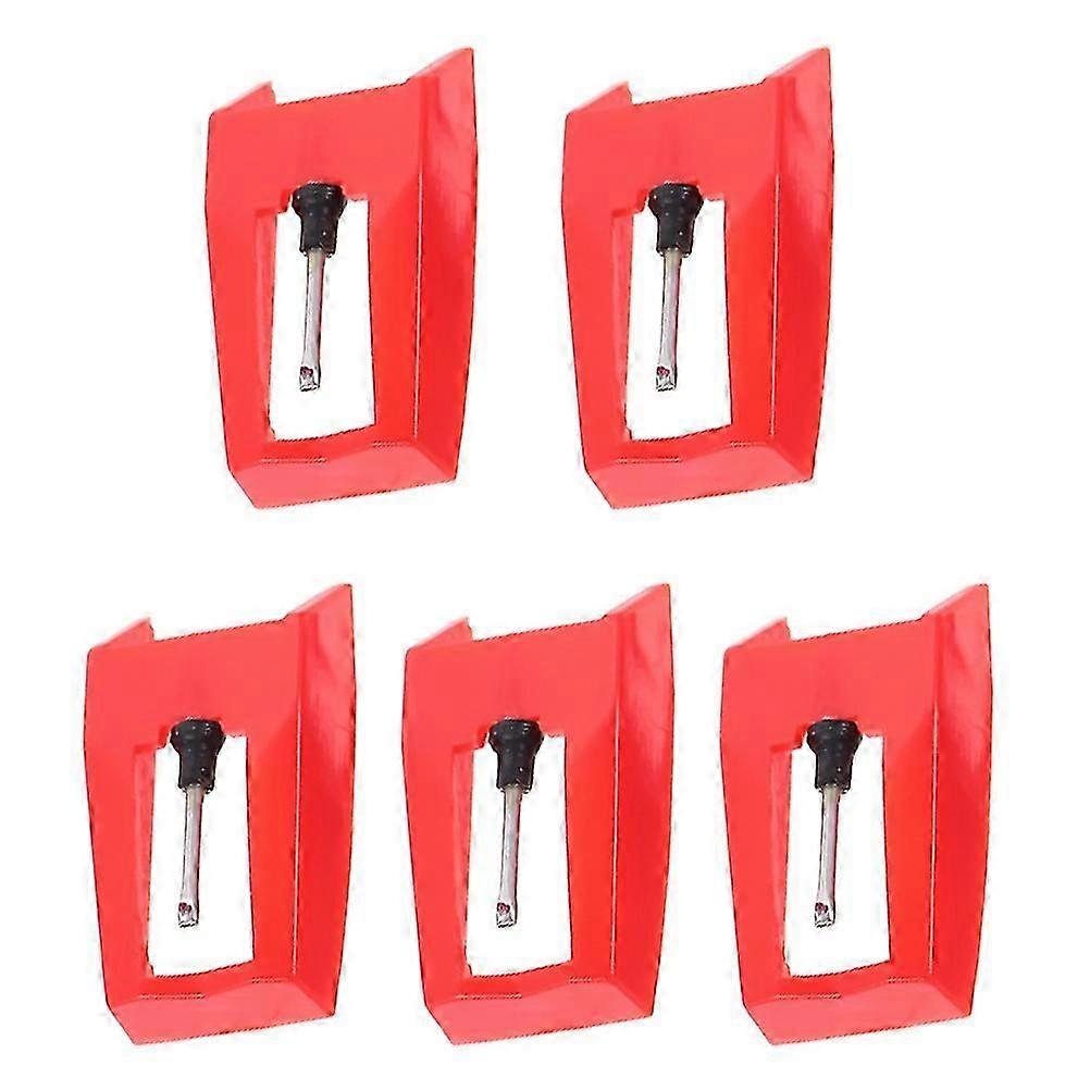 Gramophone Stylus Needle Replacement for Record Player, 25Pcs Red Pack