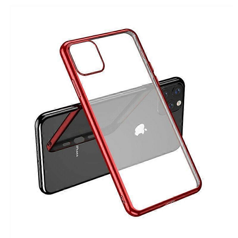 Case For iPhone 11 Pro Max Clear Silicone With Red Edge
