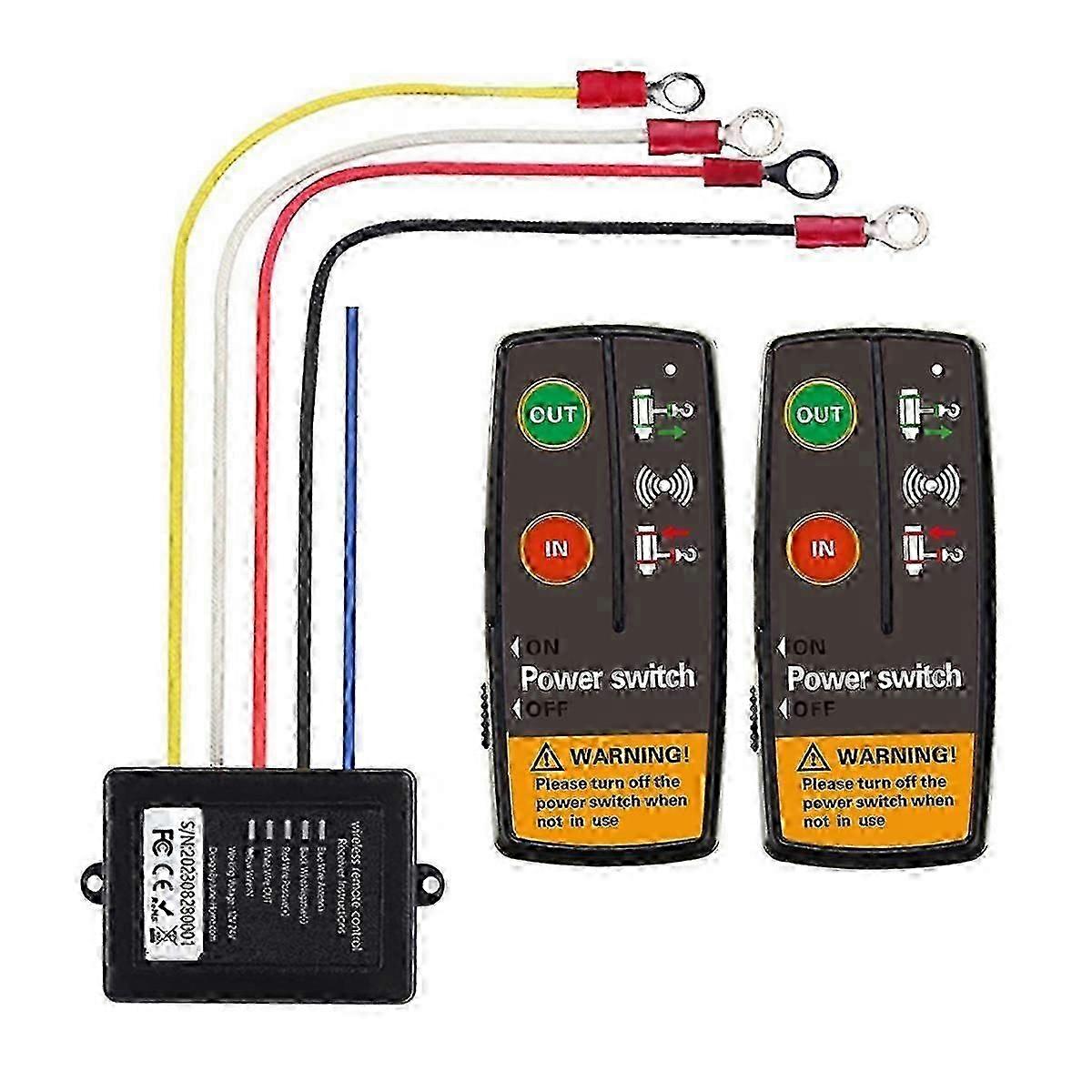Universal Winch Wireless Remote Control Kit 12V for ATV SUV Truck Receiver Module