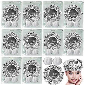 10-Pack Aluminum Foil Hair Heat Caps, Individually Wrapped, Reusable