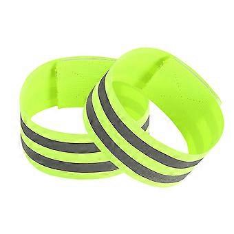 Lot de 2 bracelets de sécurité réfléchissants haute visibilité pour brassards et chevilles, pour une utilisation en toute sécurité lors d'activités de plein air.