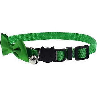 Verstellbares Katzenhalsband mit Glocke und Krawatte Niedliche Schleife Glocke Katzenhalsband Fliege grünes Katzenhalsband