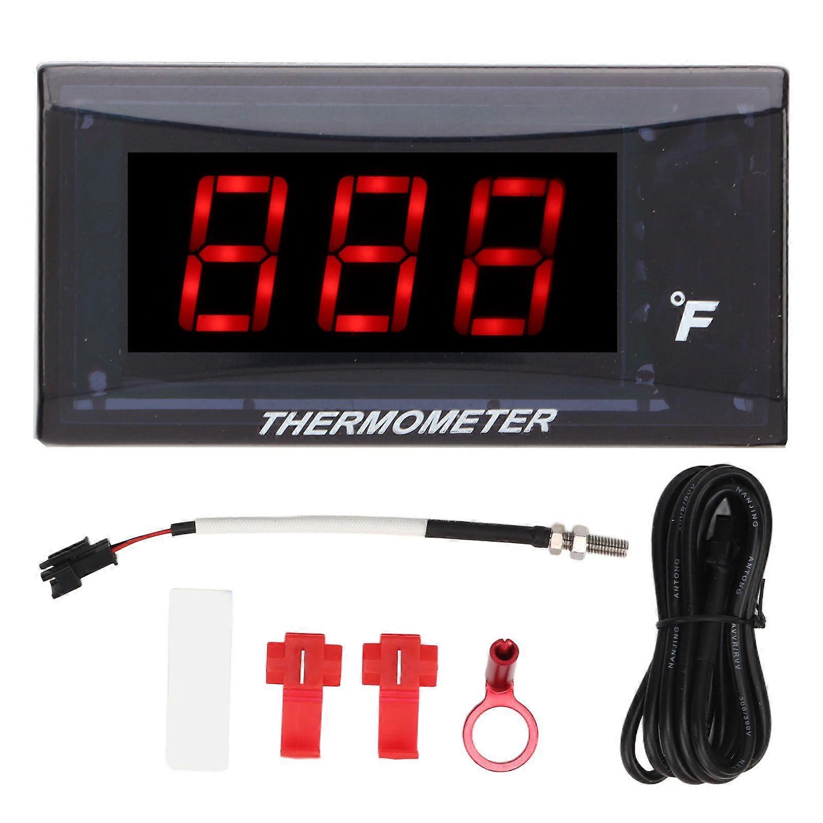 motorcycle thermometer digital display DC12V with M10 sensor