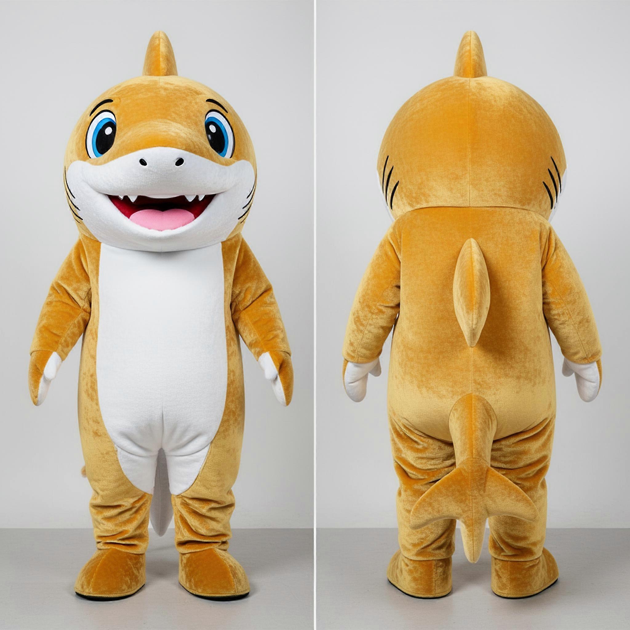 MASTICOT Golden Plush Broad Shouldered Shark Mascot