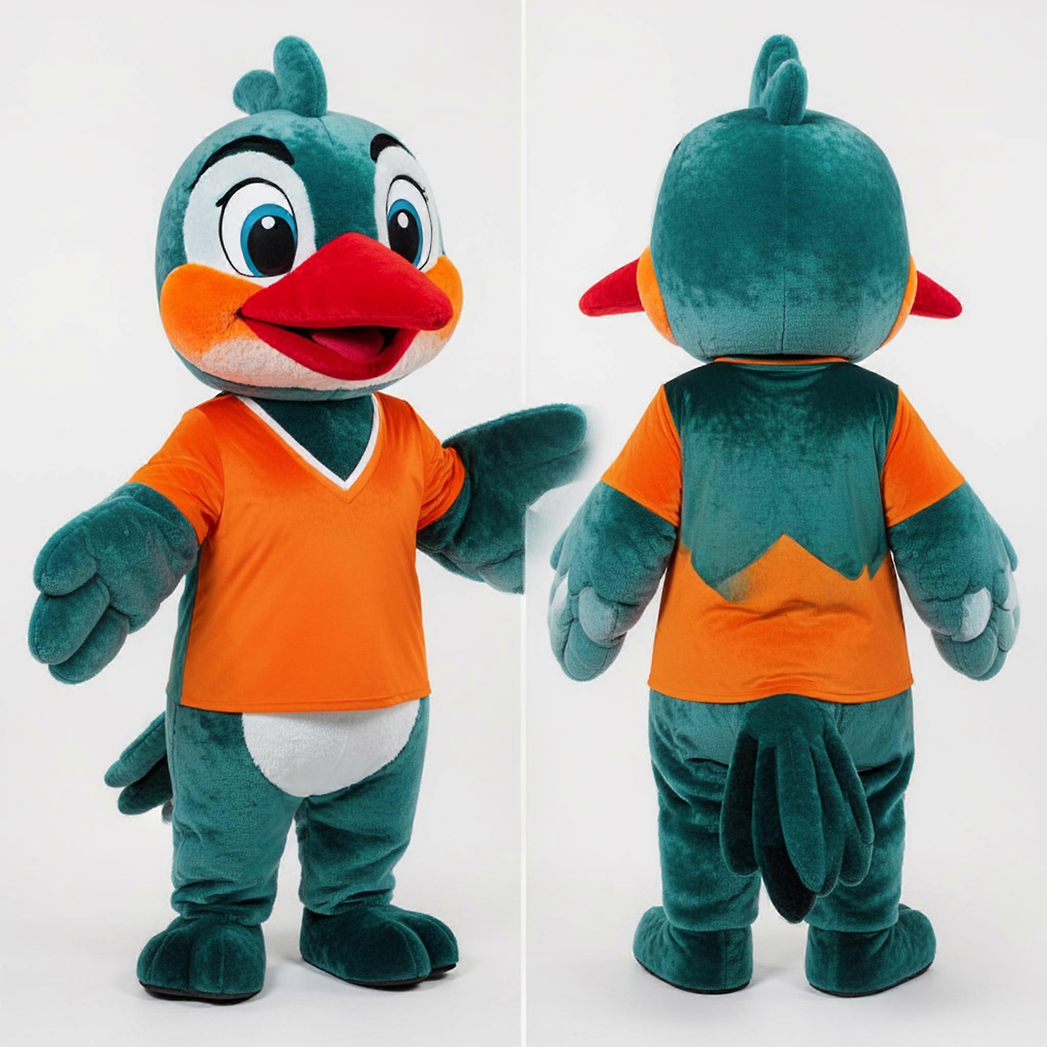 MASTICOT Teal Padded Woodpecker Mascot